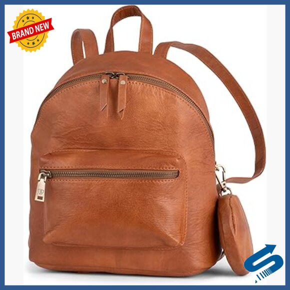 Vintage Genuine Leather Backpack Purse, Small Lightweight Women\'s Fashion main image 6